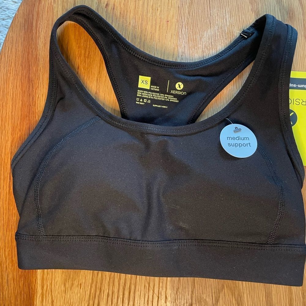 Xersion Black Sports Bra - XS 